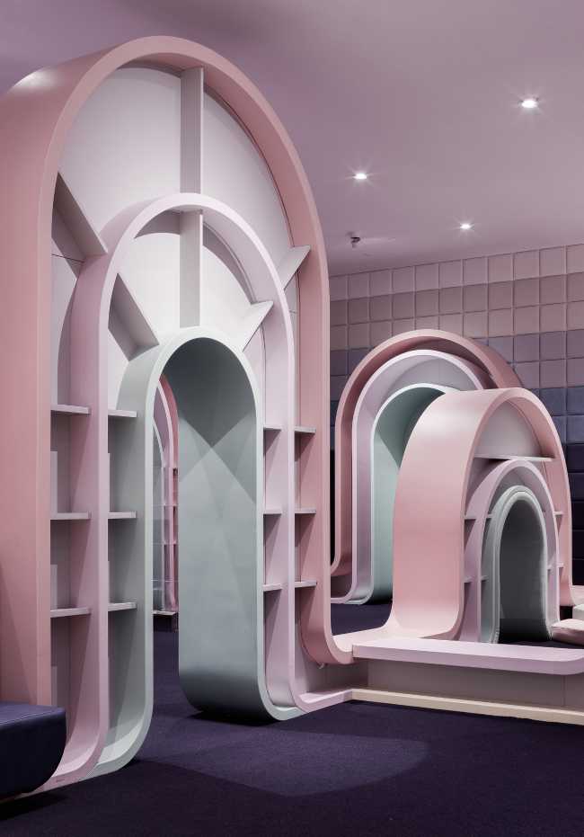 curved shapes and playground color