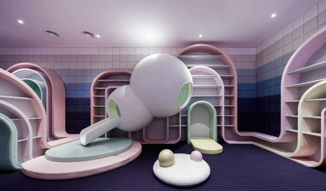 slide design pink color playground