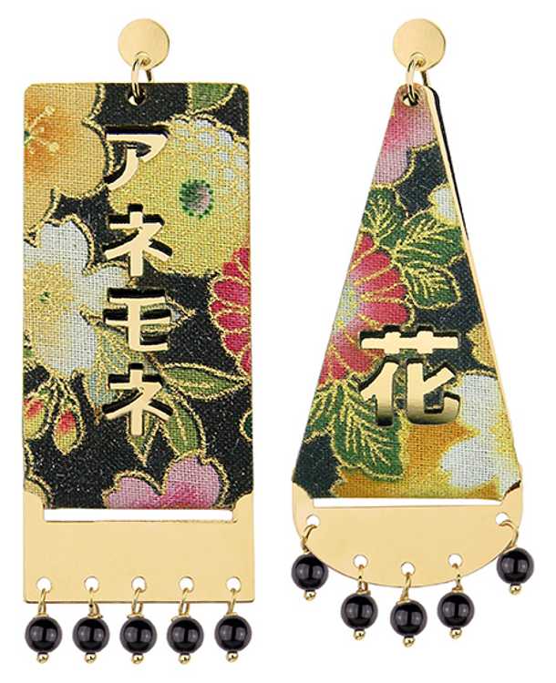 Anemone Fuji Koi, la colección de joyas de seda y laca colorida inspirada en Japón.