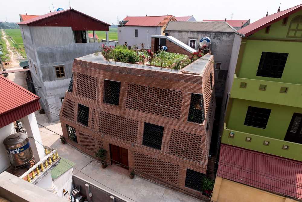 Maison individuelle en briques rouges