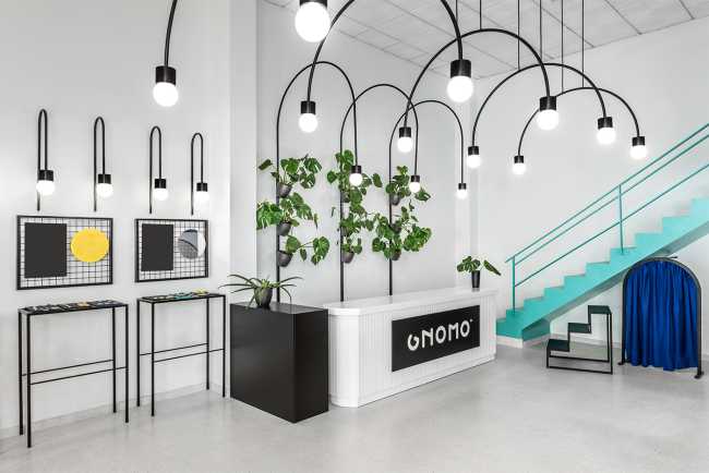 Colorful store for design exhibitions