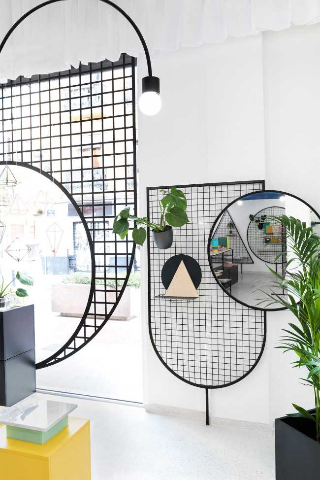 Colorful store for design exhibitions