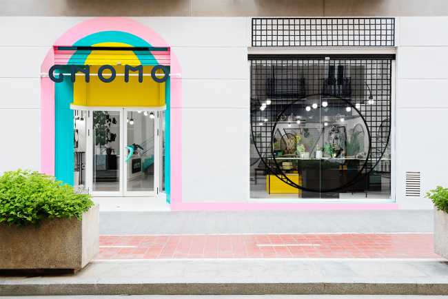 Colorful store for design exhibitions