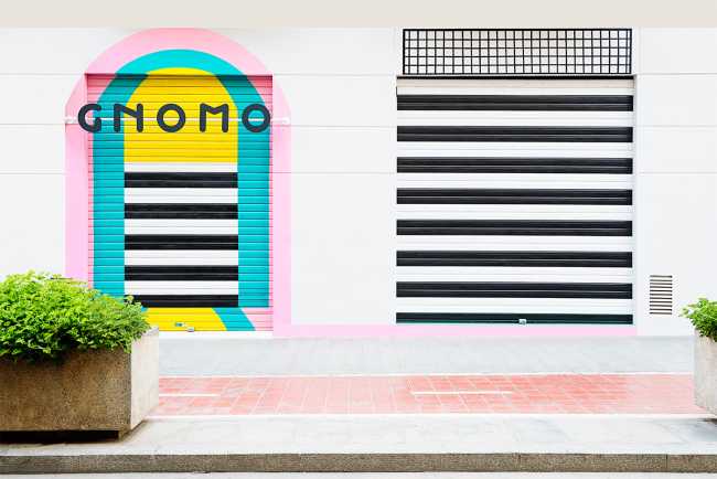 Colorful store for design exhibitions