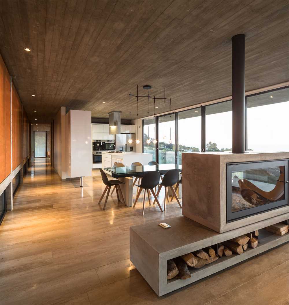 Living room with bay window