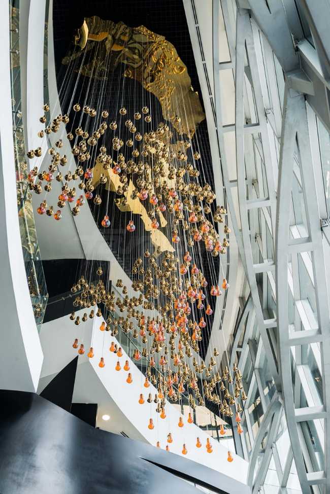 set design for a golden scale