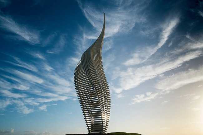 Curvilinear sculpture in New Zealand
