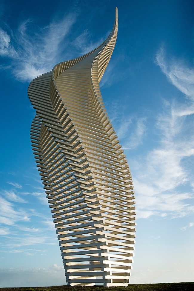 Curvilinear sculpture in New Zealand