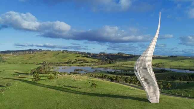 Curvilinear sculpture in New Zealand