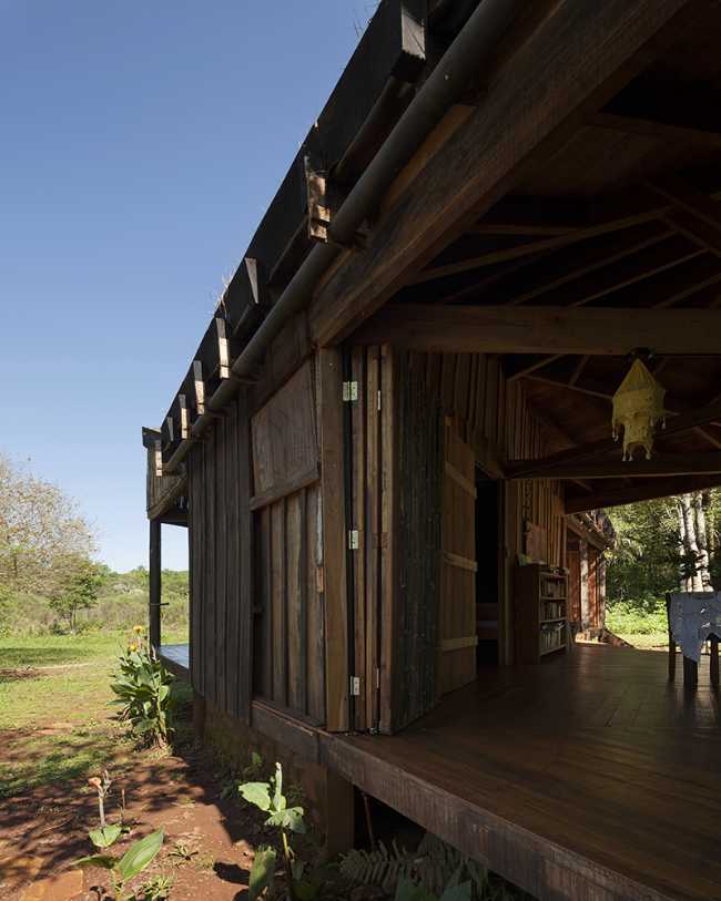 Open wooden hostel