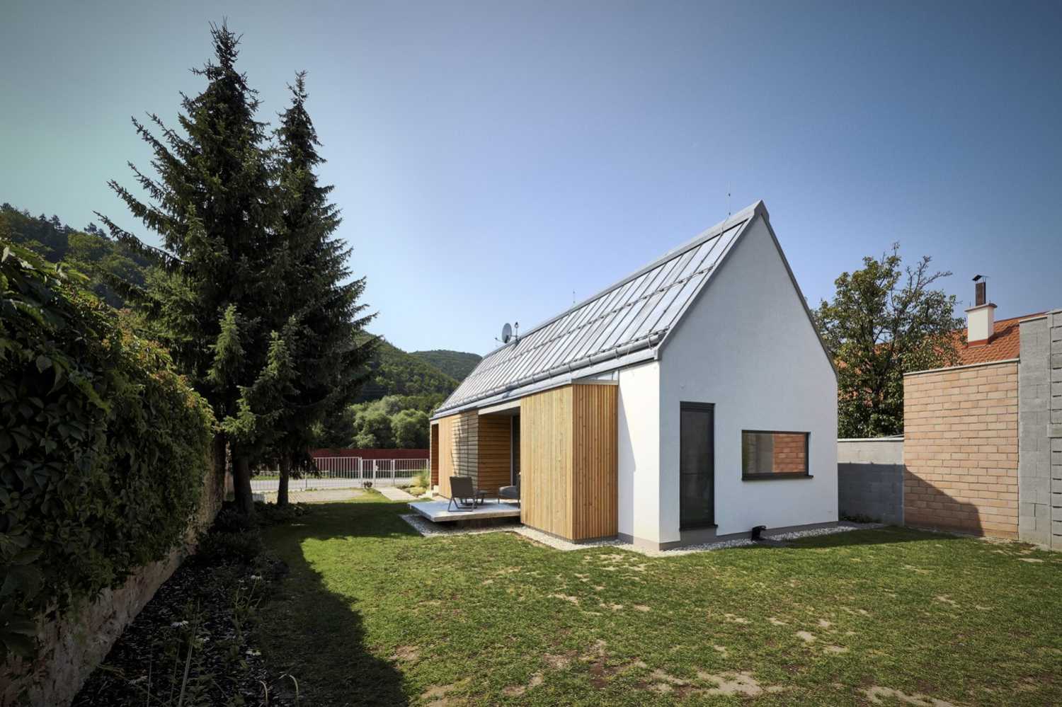 wooden house with traditional shapes