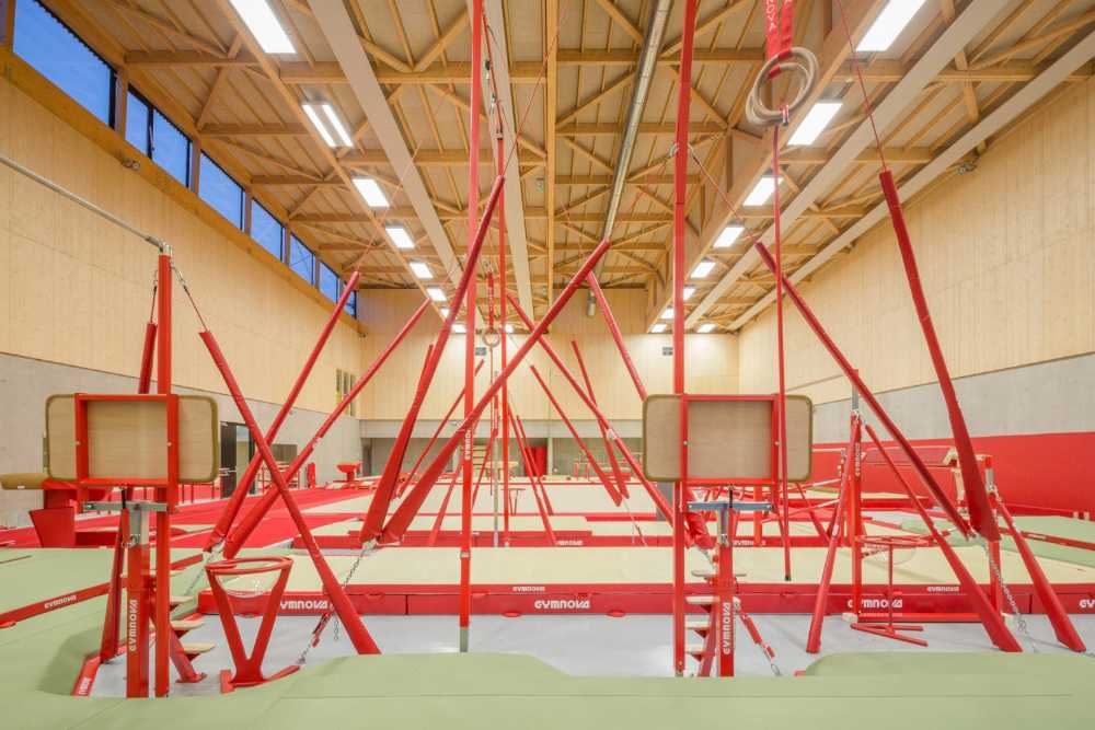 Hacine Cherifi Sports Center: wooden gyms serving schools and the neighborhood