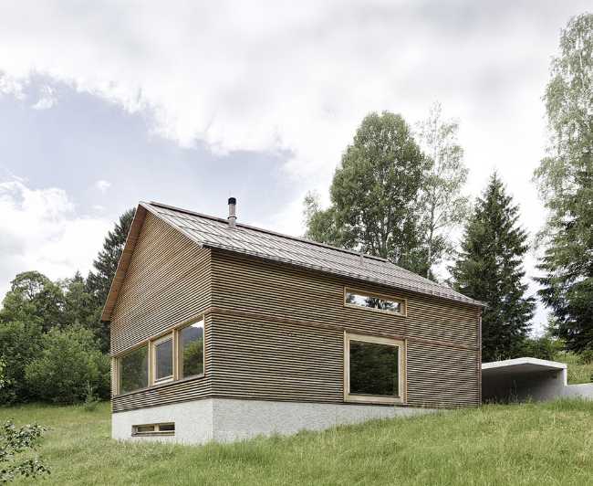 Wooden house in the Austrian mountains