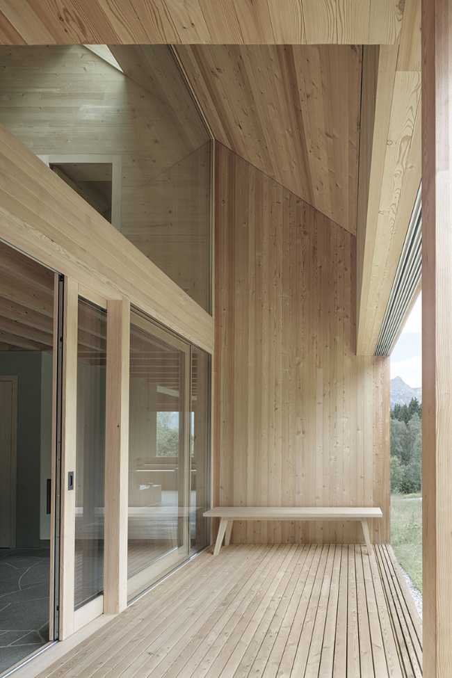 Terrace wooden house