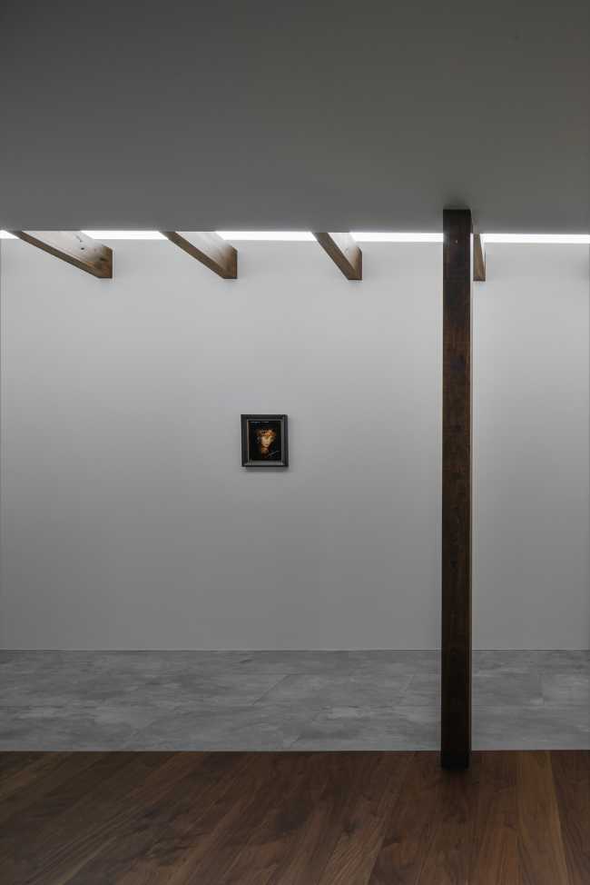 Detail of a wooden house interior
