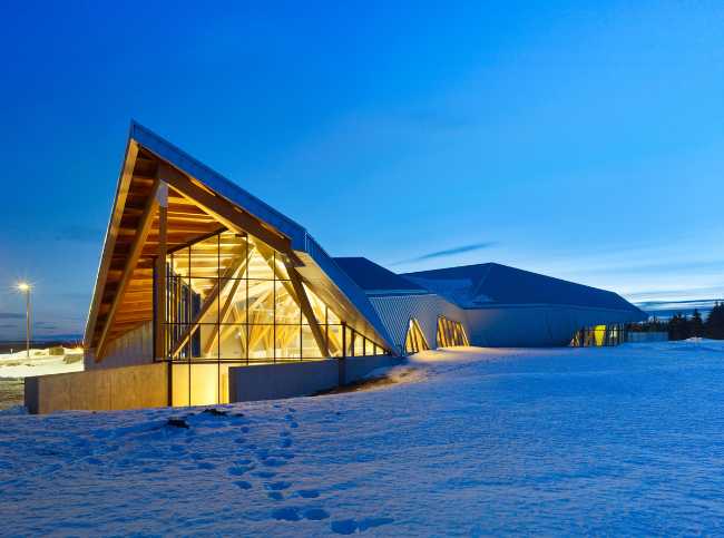 Dinosaur-shaped museum