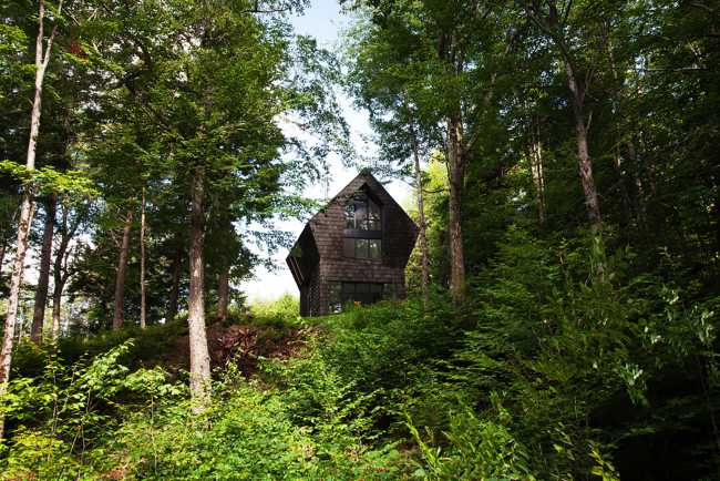 refuge perched among the trees