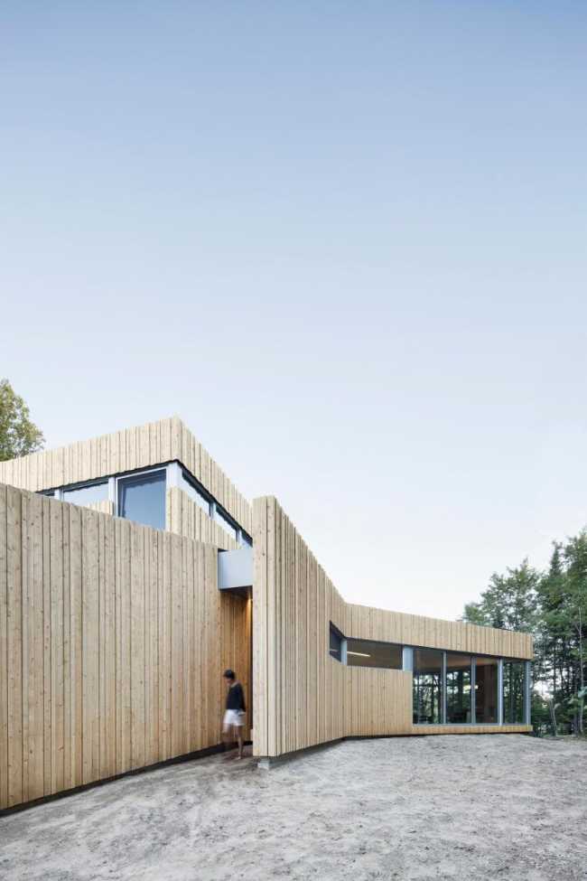 Villa with wooden walls