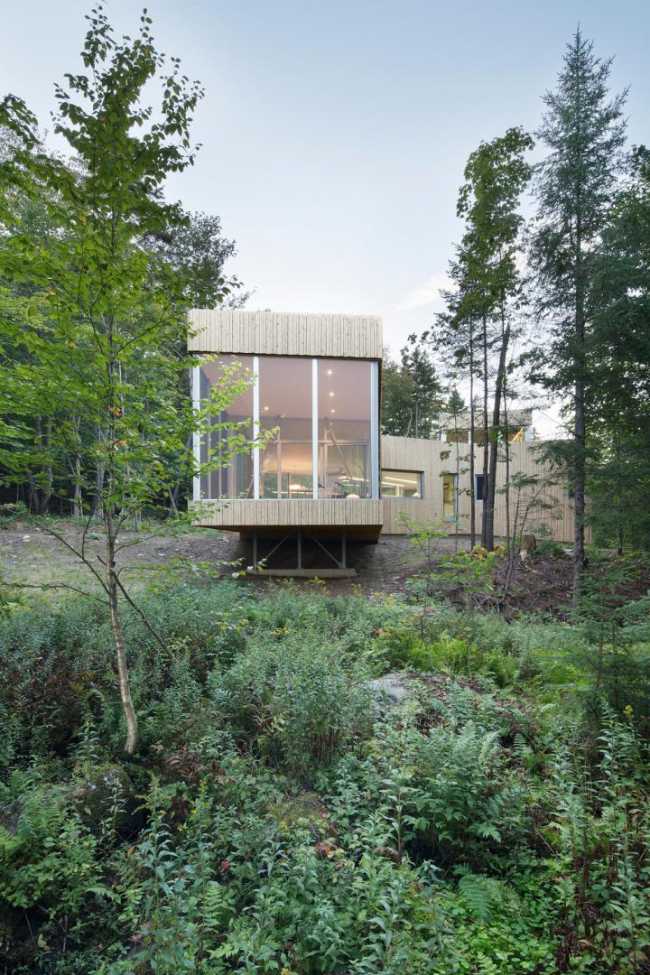 Embossed wooden villa