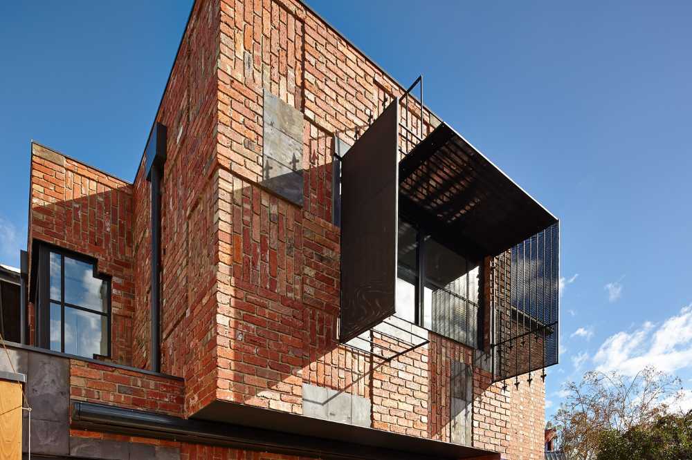 brick and metal house