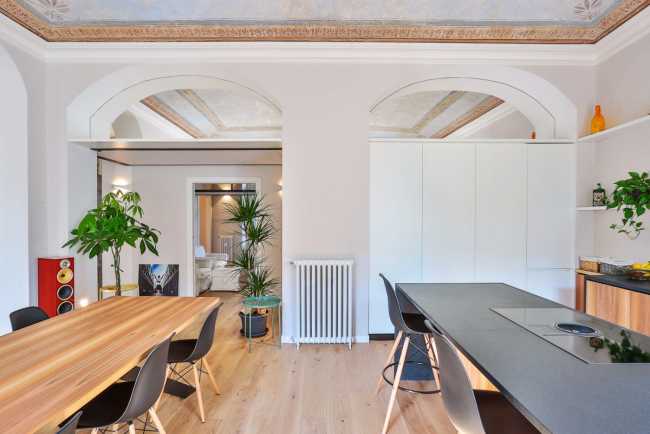 Modern historic apartment interior