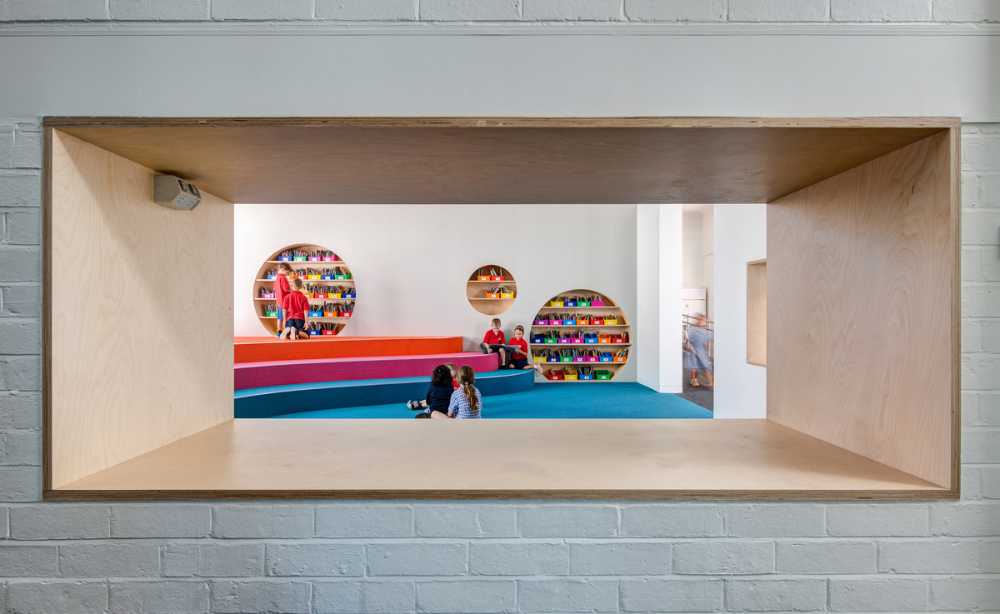 Primary school with a colorful interior