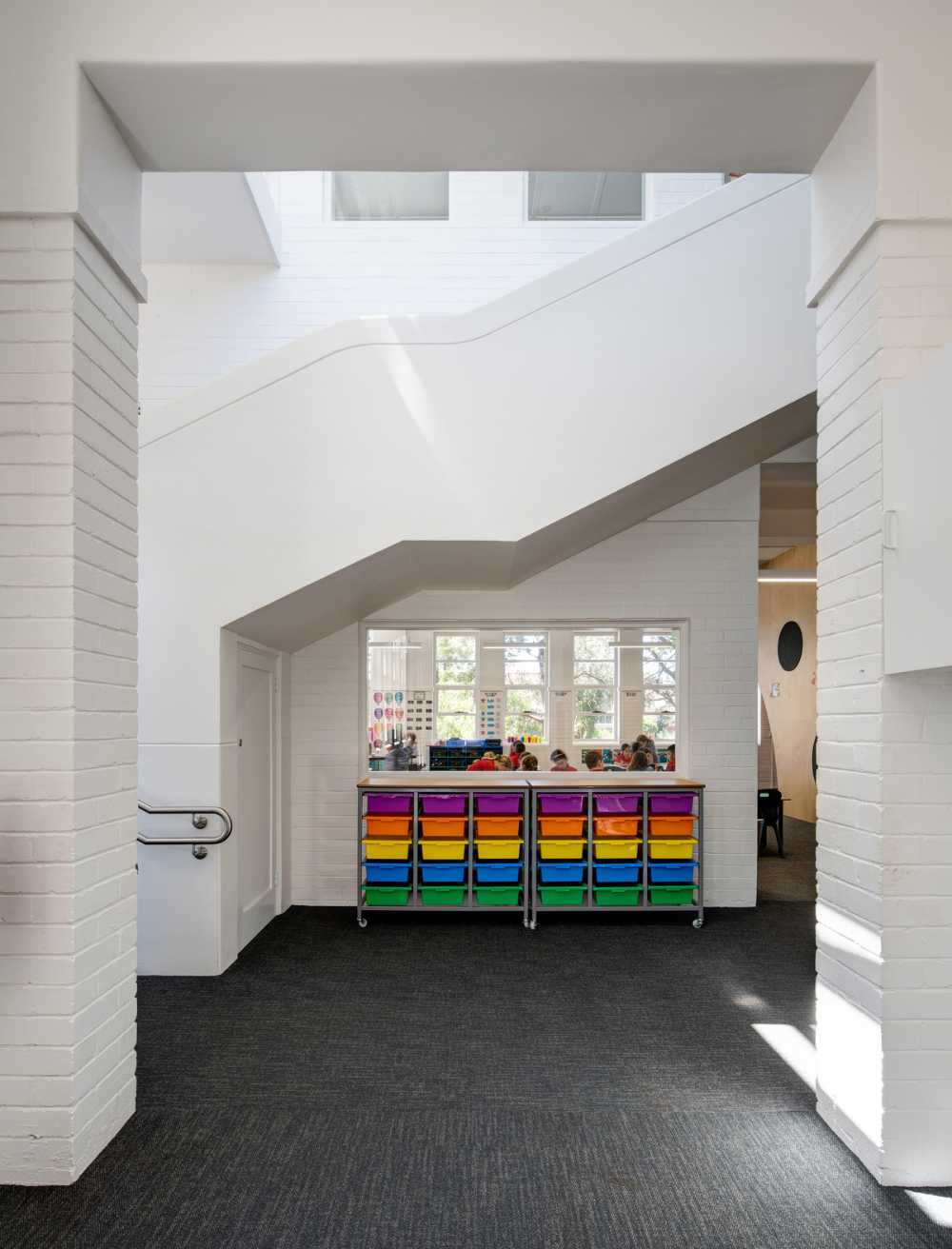 Primary school with a colorful interior