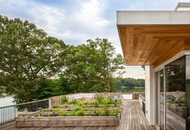 Terrace made of wood