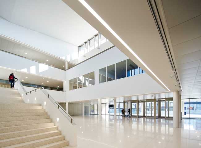 Bright white hallway