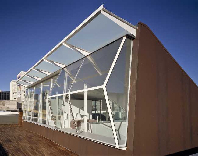 attic walls glazed terrace