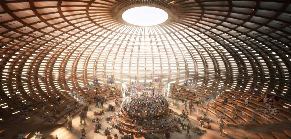 Burning Man 2020 temple in the desert