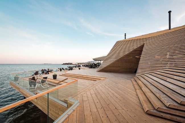 Loyly: Finnish sauna and terrace on the Baltic Sea