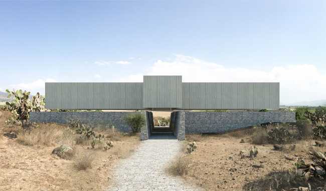 Hotel Boutique Mexico concrete stone and wood