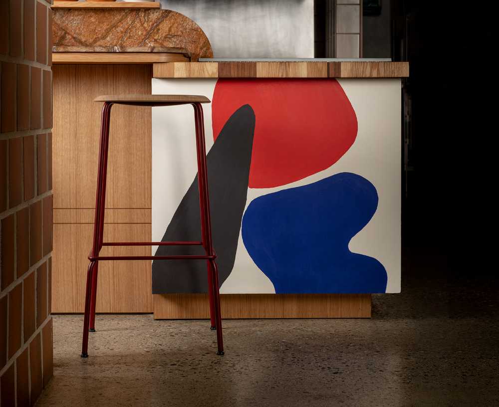 tapas bar blue and brick finish