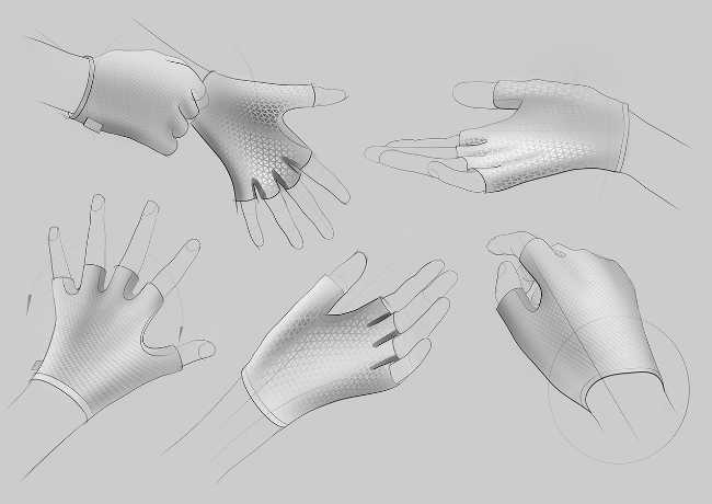 GO sedia a rotelle personalizzata stampa 3D guanti