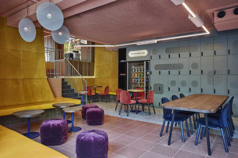 CityHub Hotel Sala comune colore e tessuto