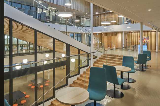 Interior school in wood