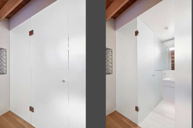 White and wood minimal loft interior