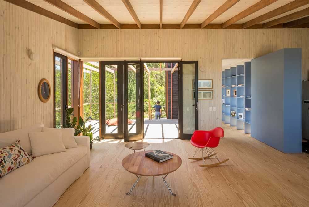 Wooden house in the forest