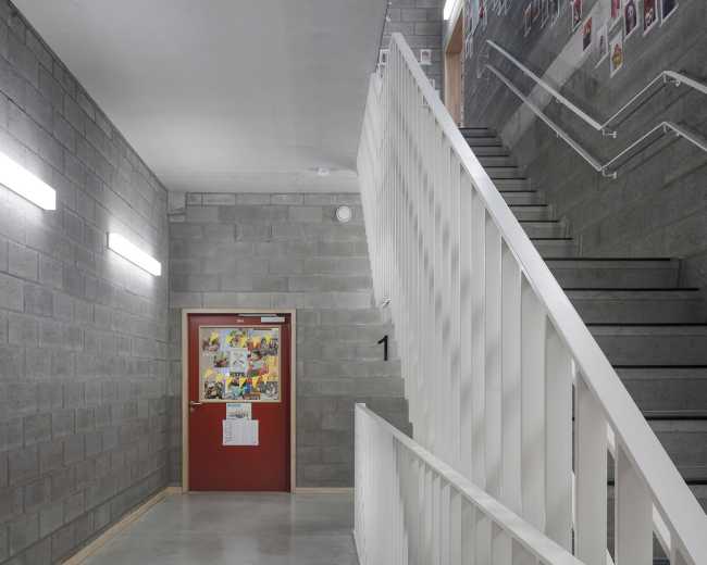 Interior of a stair body school
