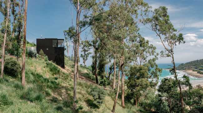 Hill and house ocean view