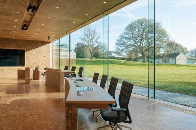 Meeting room and glass wall