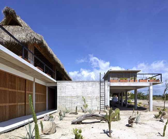 Holiday home wood and concrete