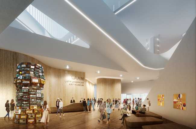 Latin American Art Museum Miami exhibition hall project