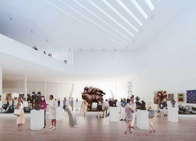 Latin American Art Museum Miami exhibition hall project