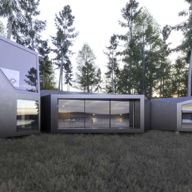 residence modules container assembly