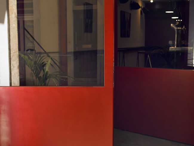 Red door and wall