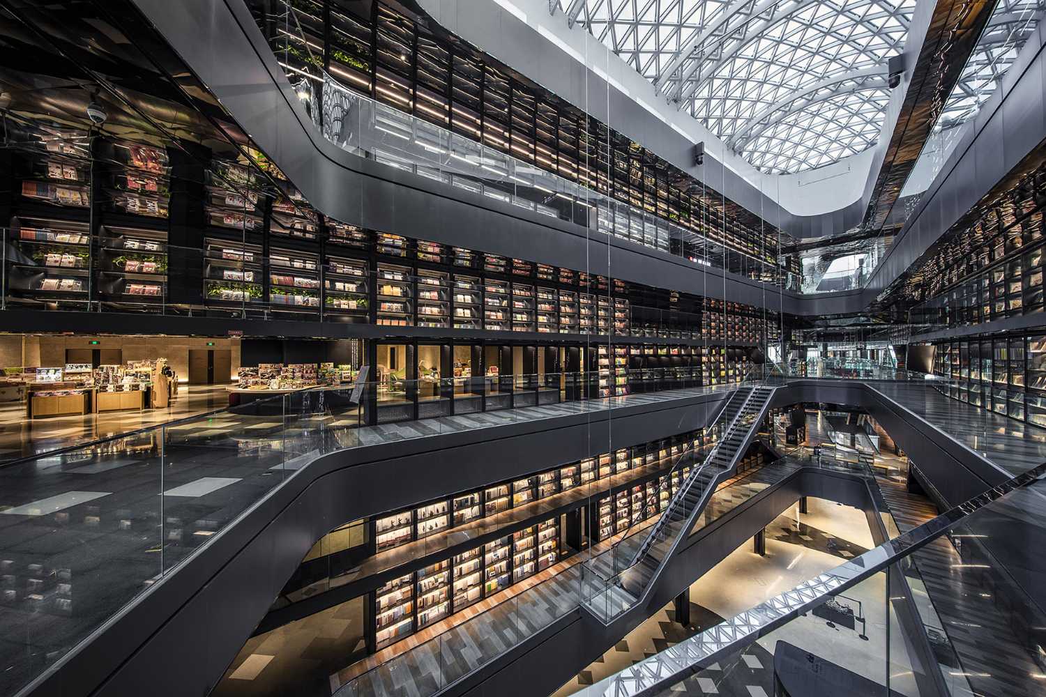 Bibliothèque Lafonce Maxone vue escaliers