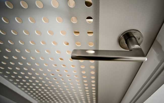 Detail of handle and door