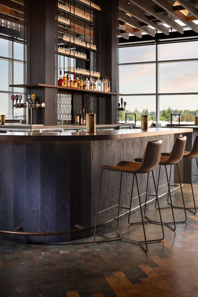 Lounge at Washington International Airport. Warm and welcoming space for all